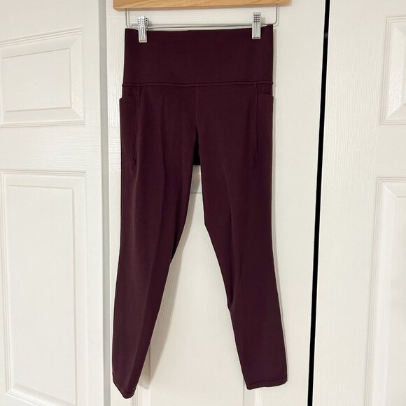 Athleta Salutation Stash Pocket II 7/8 Tight Leggings Burgundy Spiced Cabernet S - Picture 9 of 9
